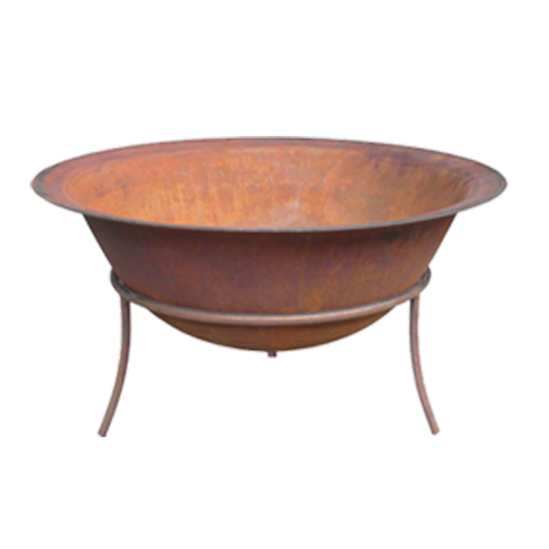 Rustic Iron Fire Bowl with stand